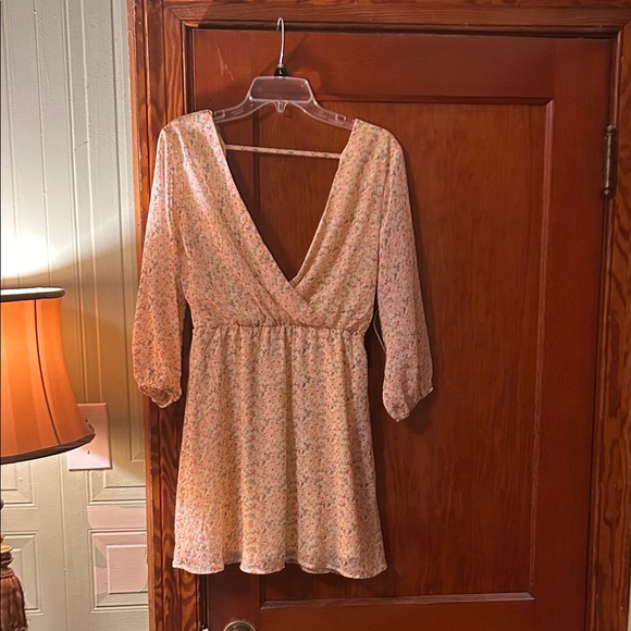 As U Wish Dresses & Skirts - Floral Wrap-Front Mini Dress